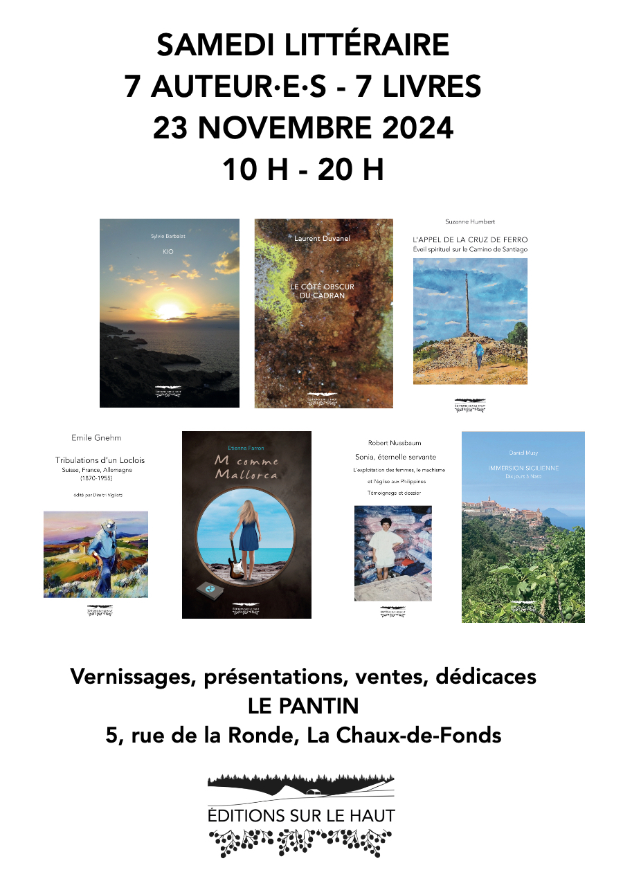 23 novembre 2024 : SAMEDI LITTÉRAIRE des Éditions SUR LE HAUT au&nbsp;Pantin